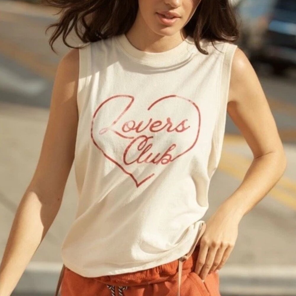 New Spiritual Gangster - XS Women's Bowery Lovers Club Tank In Canvas‎  Cream